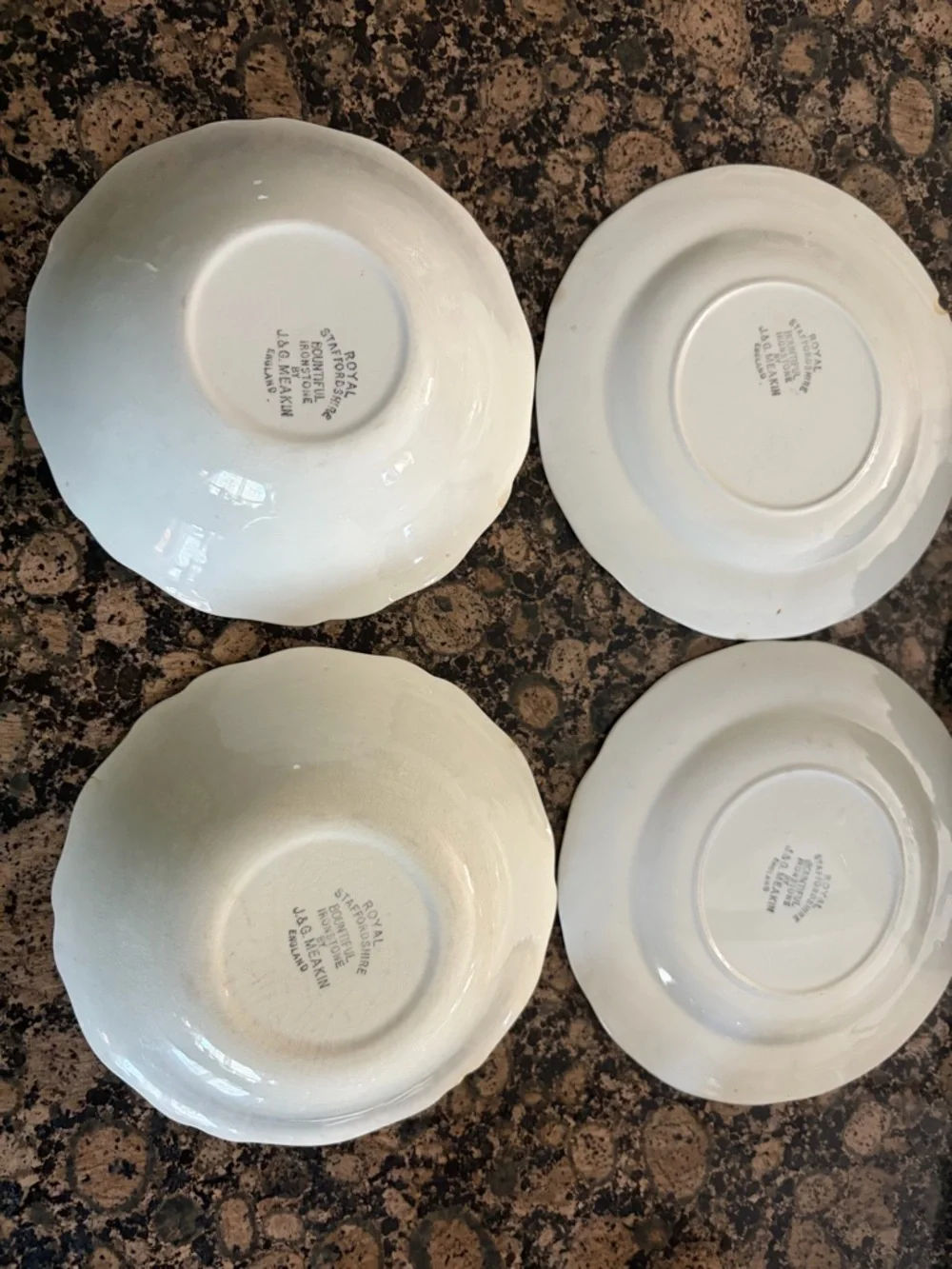 Green Fruit Wreath Ceramic Dinner Bowls and plates - Set of 2